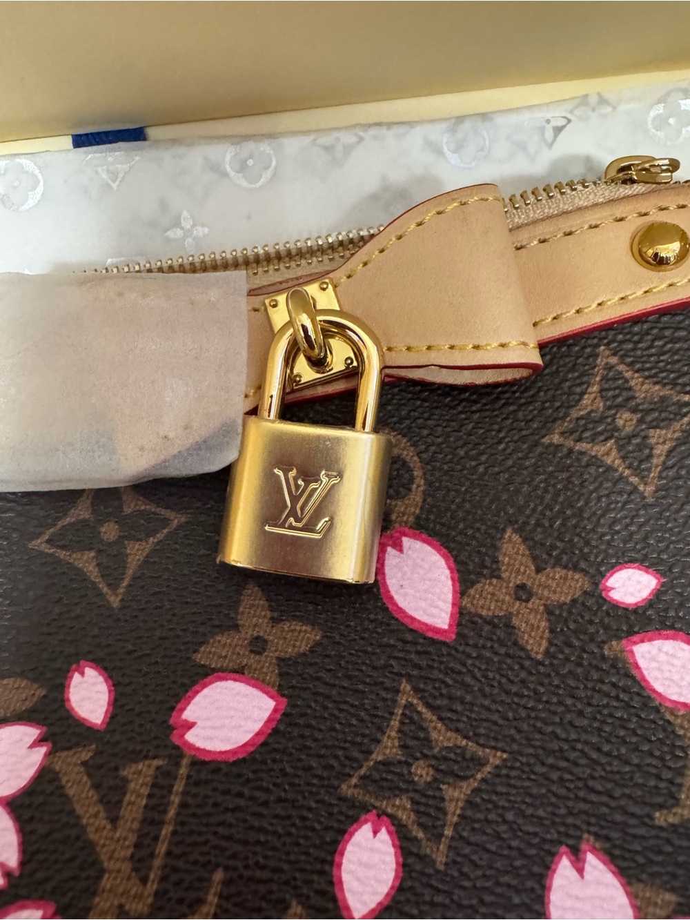 Louis Vuitton Brown Monogram Floral Pochette with Pink Accents - Picture 10 of 17